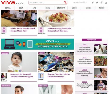 インドネシアで最も人気のポータルサイト「viva.co.id」と独占業務提携「viva.co.id」のブログネットワーク「Vlog」への海外版アフィリエイトサービス「ACCESSTRADE」を提供開始