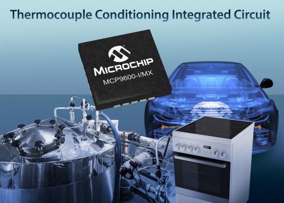 Microchip、熱電対の起電力を摂氏温度に変換する世界初の 統合型コンバータMCP9600により設計工数、基板面積、コストを削減