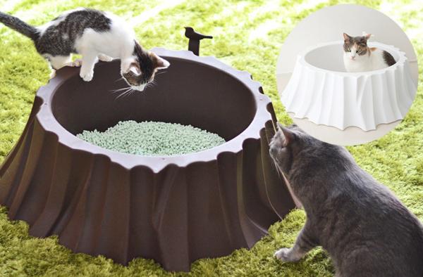 iDog&iCat インテリア性の高いナチュラルキュートな猫用トイレ「切り株の猫トイレット」新発売