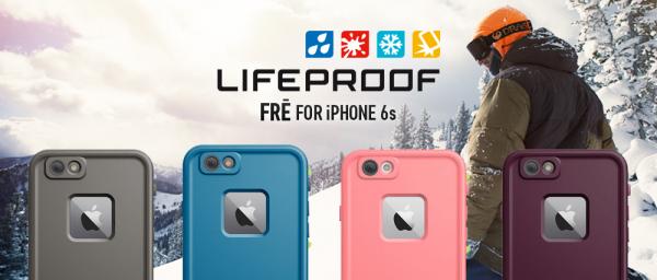ウインタースポーツに最適な防雪ケース「LIFEPROOF fre for iPhone 6s」からカラーモデル4色が新たに登場！11月18日より販売開始！