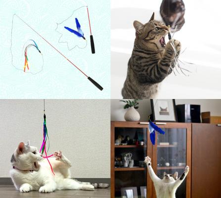 iDog&iCat 伸び縮み自由自在な猫じゃらし「FLYING CAT 釣りざお猫じゃらし」の新作を発売いたします