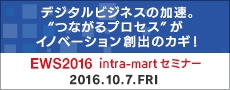 「製造業向けBPMテンプレート」を「intra-mart EWS2016」に出展。 ～10/7 恵比寿－ウェスティンホテル東京にて～