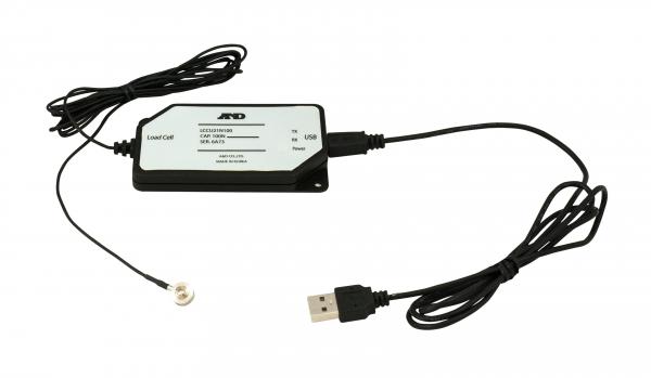 新発売　ボタン型デジタルロードセルLCCU21シリーズ 　　　　　　　　　　　　　USBケーブルでコンピュータに接続して簡単測定。