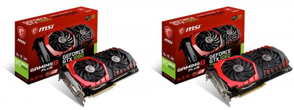MSI、NVIDIA GeForce GTX 1080/1060搭載OCカードに、より高速なグラフィックスメモリを採用したGAMING X+を追加