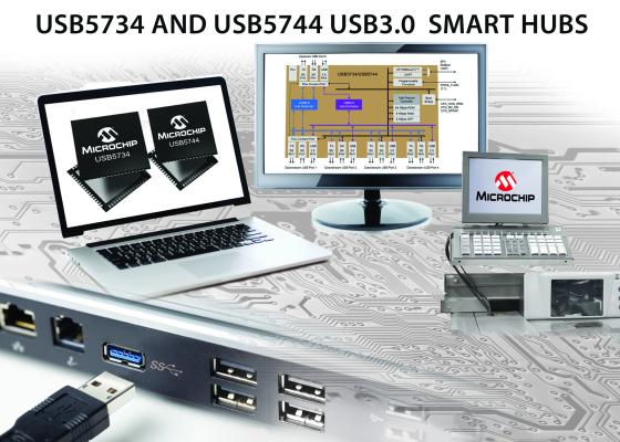 Microchip、FlexConnect対応スマートハブ新製品で USB 3.0ハブの適用分野を拡大