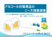 マーケティングリサーチ会社の（株）総合企画センター大阪、アルコール対策商品のニーズについて調査結果を発表