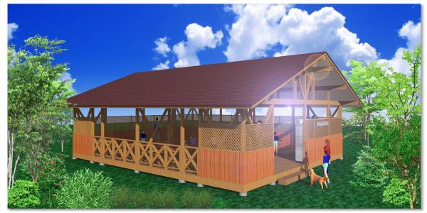 蓼科山の中腹、中信国定公園内に屋根付全天候型バーベキューハウスがオープン！