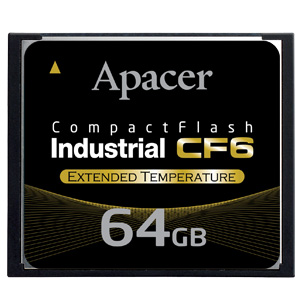 Apacer、システム適合性と容量拡張性において優れた利便性を提供する「Industrial CF6」コンパクトフラッシュカード