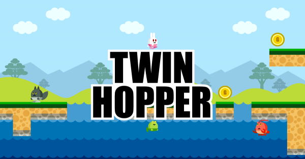 世界累計480万DL突破した「ようとん場」のジェーオーイーが最新！アクションゲーム「TWIN HOPPER」をリリース！