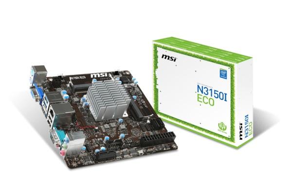 MSI、Intel最新省電力プロセッサBraswell搭載ECOシリーズ「N3150I ECO」、「N3050I ECO」を発売