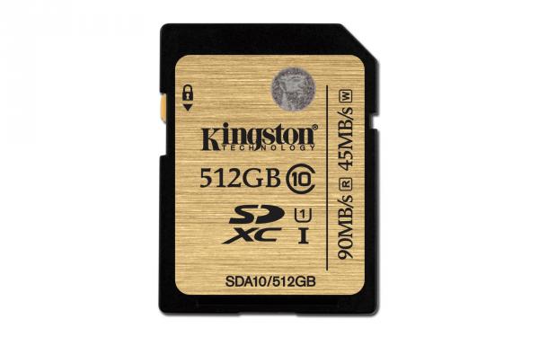 Kingston、クラス10 UHS-I SDHC/SDXCカードファミリに512GBの製品を追加