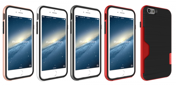 ROOX、iPhone 6sに対応したICカード収納機能付き耐衝撃ケースの新製品「PhoneFoam Line for iPhone 6s」を10月19日より販売。エラー防止シートを標準装備。