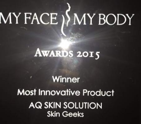 【AQ Skin Solutions Inc.】　グロースファクター美容液「アクティブ・セラム」のAQスキンソリューションズ社がイギリス「MyFace MyBody AWORDS」でWINNERに！