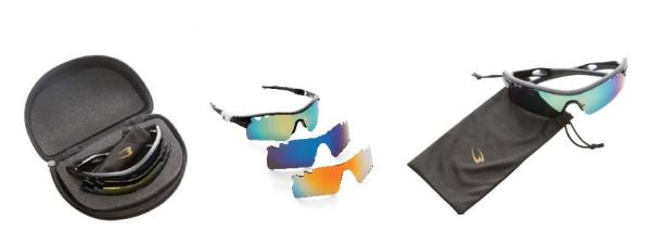 レンズ交換できる偏光サングラス「スポーツサングラス　３枚レンズ交換タイプ」