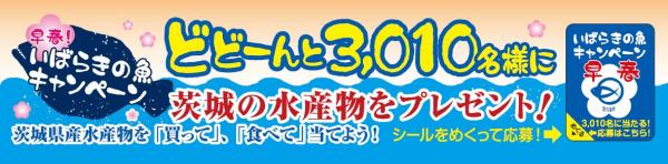 2015年夏・秋に大好評だったキャンペーンが、早春も実施決定！『早春！ いばらきの魚キャンペーン』。スーパーで、茨城の水産品を、「買って」「食べて」当てよう！
