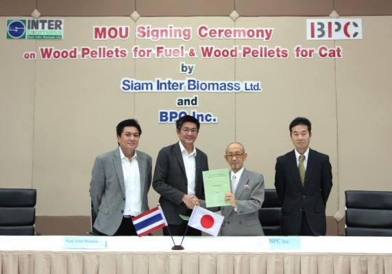 BPC株式会社（日本）とSiam Steel International PLC,（タイ）の子会社間でバイオマス事業の業務提携3年以内に年間125万トンの木質ペレットをタイから日本へ供給