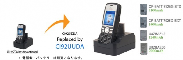 Cisco IP-Phone/シスコ アイピーフォン（7926G/7925G/7925G-EX用）向けデスクトップ・デュアル・チャージャーセットにzCoverの新機種CI92UUDA-JPを発売