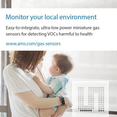 amsの革新的なガスセンサ、室内空気質や呼気内のアルコールを測定可能な新型Cling VOCフィットネス・リストバンドに搭載