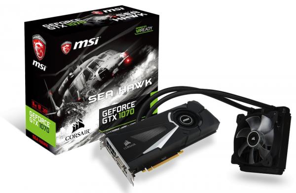 MSI、人気のGeForce GTX 1070搭載グラフィックスカードに水冷モデル「GeForce GTX 1070 SEA HAWK X」を追加