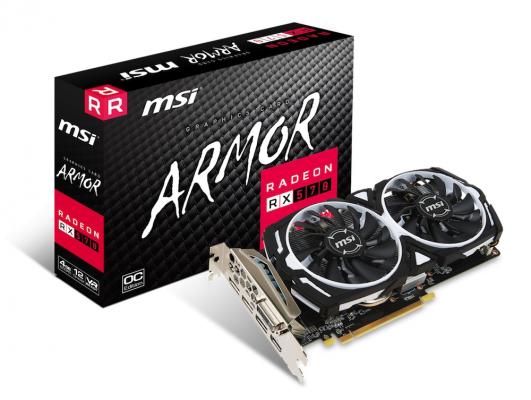 MSI、AMD Radeon RX 570搭載オーバークロックモデル「Radeon RX 570 ARMOR 4G OC」を発売