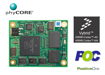 NXP Vybrid（Cortex-A5/Cortex-M4）搭載システムオンモジュールphyCORE-Vybridの販売開始