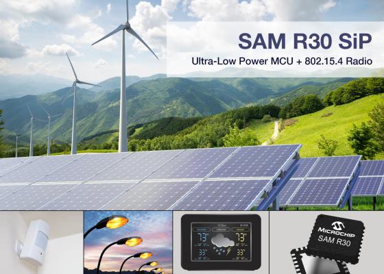 Microchip、無線接続設計向けSiP（System in Package）のSAM R30を発表