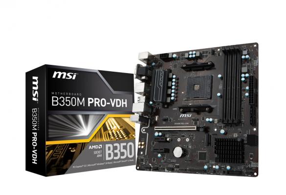 MSI、ビジネス用途・一般ユーザー向けPROシリーズにAMD B350搭載Micro-ATXマザーボード「B350M PRO-VDH」を追加