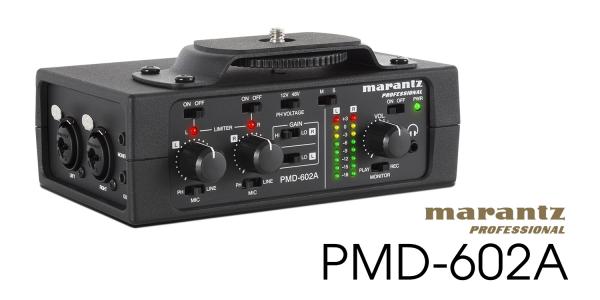 デジタル一眼や録音機器に簡単取り付け可能。ファンタム電源やマイク/ライン入力対応の電池式インターフェイス「PMD-602A」10,800円で7月19日新発売