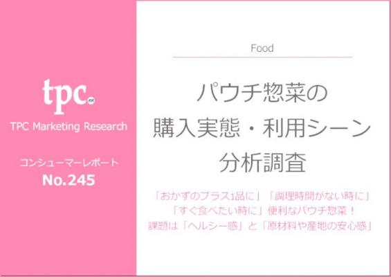 TPCマーケティングリサーチ株式会社、パウチ惣菜の購入実態・利用シーンについて調査結果を発表