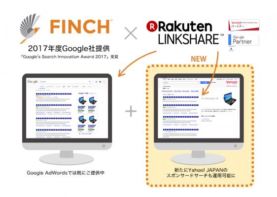 Rakuten Marketing LLCグループが日本でリスティング広告事業を強化-FINCHを活用した成果報酬型リスティングサービスを通してYahoo!JAPANのスポンサードサーチが運用可能に-