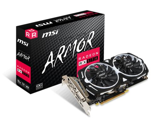 MSI、AMD Radeon RX 570搭載オーバークロックモデルに「Radeon RX 570 ARMOR 8G OC」を追加
