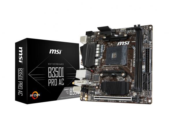 MSI、AMD Ryzen対応mini-ITXマザーボードにAMD B350搭載モデル「B350I PRO AC」を追加