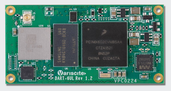 NXPセミコンダクターズ社製i.MX 6ULZ搭載した小型システムオンモジュールDART-6ULの予約販売開始