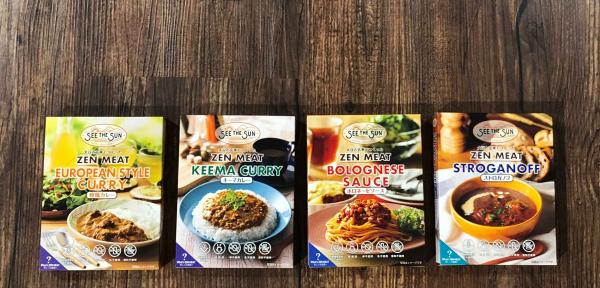 SEE THE SUNより 大豆と玄米からできた植物性肉「ZEN MEAT」をつかった 新レトルト商品4品が発売！