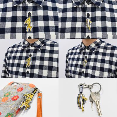 ジョジョの奇妙な冒険　黄金の風　ボタンフック　刺繍アクセサリー 刺繍アクセサリー「ジョジョの奇妙なボタンフック」 大好評