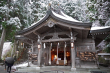 雪化粧した真山神社