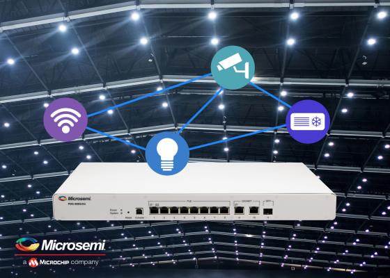 Microchip、新しいIEEE 802.3bt PoE （Power over Ethernet）規格をサポートした8ポートスイッチ付き低コストスマート照明システムを発表