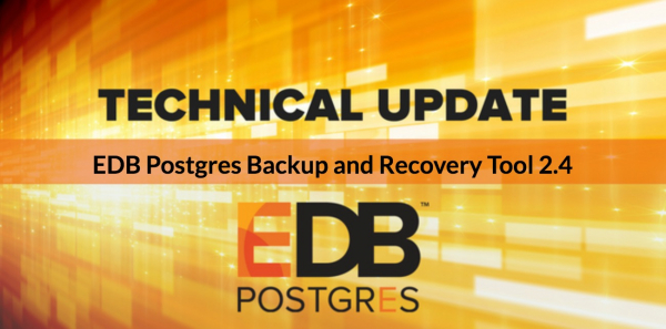 エンタープライズDB（EDB）は、EDB Postgres Backup and Recovery Tool 2.4 および同日本語マニュアルを正式リリースいたしました。