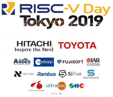 「RISC-V Day Tokyo 2019」9月30日（月）：日立、トヨタ後援。内外RISC-V企業13社スポンサ。「RISC-V版ヘネパタ定量的アプローチ６版邦訳」新刊50冊を8,000円で即売。