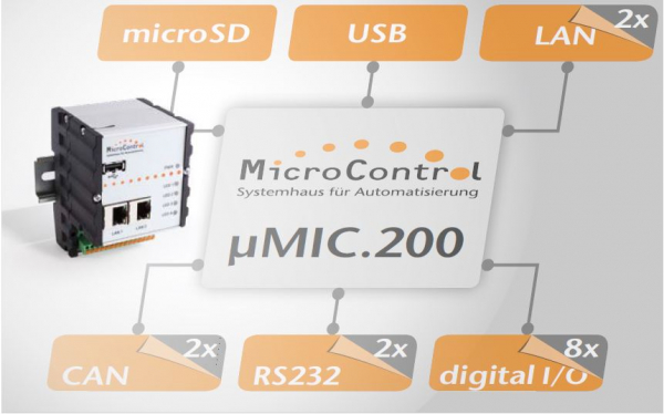 Node-RED対応したCAN通信と高度なコミュニケーション（Ethernet、USB、UART等）小型オートメーションコントローラ「uMIC.200」機器の販売を開始