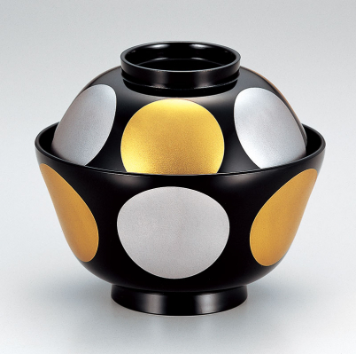 職人仕上げの越前漆器『日月』雑煮椀 お正月・祝い膳に人気のまゆ型