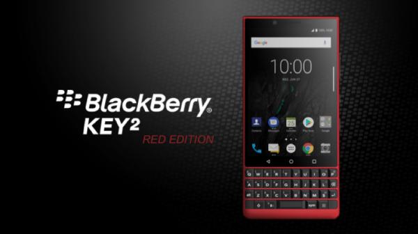 限定100台の赤い「BlackBerry（R）KEY2」が4月4日より予約受付開始。シリアルナンバー入り高級レザー専用ケースの特典付きで、4月12日に発売。