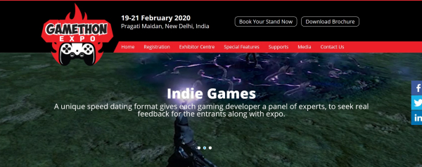 国際展示会 「Gamethon Expo 2020-ゲームソンエキスポ 2020年」（Exhibitions India Group主催）の出展お申込み受付開始
