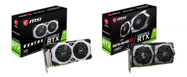 MSI、「GeForce RTX 2070 SUPER VENTUS OC」および「GeForce RTX 2060 SUPER GAMING X」を発売