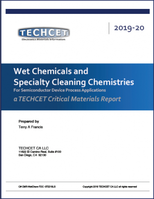 半導体製造向け湿式化学品 （ウェットケミカル）と洗浄用薬品市場調査レポートが発刊