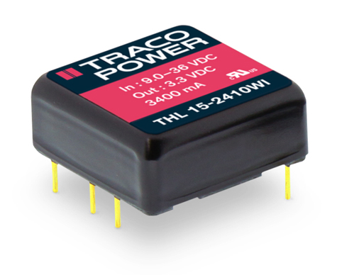 最新UL62368-1安全要件を満たすTRACO Power社の15Wシールド THL 15WIシリーズDCコンバータを発売