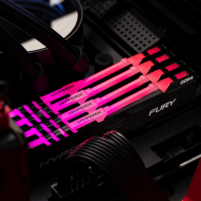 HyperX、FURY DDR4 RGBによりメモリラインナップを拡充 FURY DDR4では新たにデザインを刷新し、スピードと容量を増強