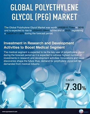 ポリエチレングリコール （PEG） の世界市場、非毒性ポリマーの需要増により2025年までCAGR7.3%で成長見込み（QYResearch発行レポートより）