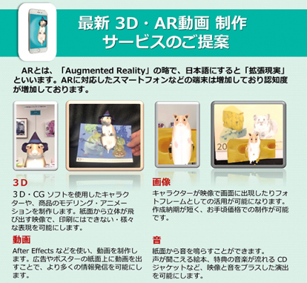 東京都ビジネスサービス株式会社 3月23日より 「最新３D・AR動画制作サービスのご提案」 を開始しましたのでお知らせいたします。