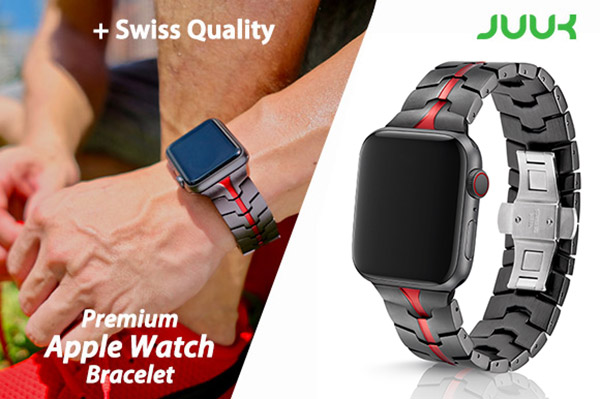 最高技術水準のスイス・クオリティ、圧倒的な美しさと強さをもつ、 JUUK アルミニウムアロイ製 Apple Watch ブレスレット。GREEN FUNDINGでクラウドファンディング をスタート。